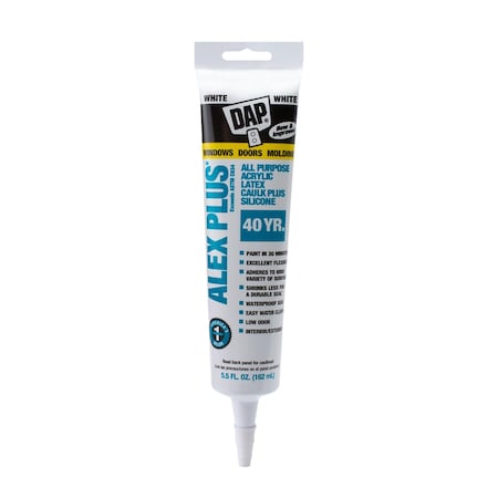 Alex Plus DAP Alex Plus White Acrylic All Purpose Caulk 5.5 oz 18128